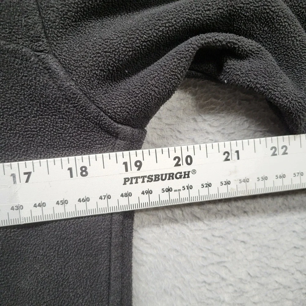 The North Face Men Jacket S Black Logo Embroidery Fleece Jacket